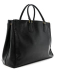 Saffiano Lux Extra Large Galleria Double Zip Tote Black