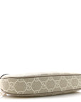 GG Supreme Monogram Textured Dollar Calfskin Web Mini Ophidia GG Handbag Beige Mystic White Oatmeal