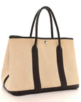 Toile Buffle Gala Garden Party Tote 36 MM Marron Fonce