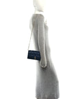 Lambskin Cannage Mini My D1OR Bag Deep Ocean Blue