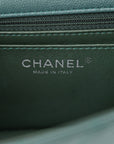 Caviar Quilted Mini Rectangular Flap Dark Turquoise