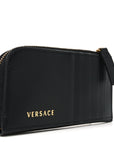 Nappa La Medusa Studded Zip Pouch Card Holder Black