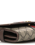 GG Supreme Monogram Web Ophidia Crossbody Wallet Beige New Acero