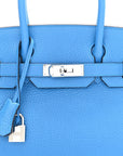 Togo BIRKIN 30 Bleu Zanzibar