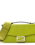 Vitello King FF Lines Embossed Baguette Soft Trunk Wasabi