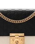 GCCIssima Medium Padlock Shoulder Bag Black Mystic White