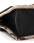Vitello Century Snakeskin F is FNDI Flower Burst FF Small Kan I Shoulder Bag Black Beige
