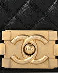 Caviar Quilted Small Boy Flap Black