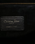 Calfskin Macro Cannage Medium Book Tote Black