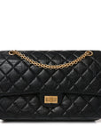 Aged Calfskin Quilted 2.55 Reissue 226 Flap Black