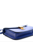 Box Calfskin Medium Classic Box Flap Bag Indigo
