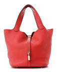 Taurillon Clemence Picotin Lock 22 MM Rouge Pivoine