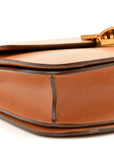 Natural Calfskin Medium Classic Box Flap Bag Tan
