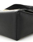 Coated Canvas Calfskin Vintage Check Medium Note Crossbody Bag Black