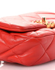 Lambskin Quilted CHNL 19 Waist Bag Red