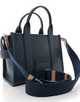 Grained Calfskin Small The Tote Bag Blue Sea