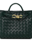 Nappa Intrecciato Small Andiamo Shoulder Bag Emerald Green