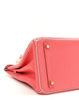 Chevre Mysore Horseshoe Birkin 30 Rose Lipstick Gris Perle