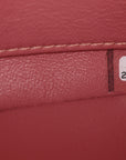 Lambskin Chevron Quilted Small Trendy CC Dual Handle Flap Bag Rosewood