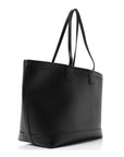 Grainy Calfskin Medium London Tote Bag Black