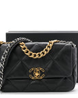 Lambskin Quilted Medium CHNL 19 Flap Black