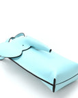 Calfskin Elephant Pouch Crossbody Bag Light Blue