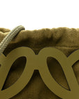 Smooth Calfskin Paula's Ibiza Small Anagram Cutout Tote Olive