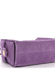 Suede Quilted Mini CHNL 25 Handbag Purple
