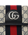 GG Supreme Monogram Web Small Ophidia Belt Bag 90 36 Beige Navy