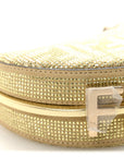 Crystal Vitello Laminato Suede FF Nano FNDIgraphy Hobo Charm Platino