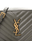 Calfskin Matelasse Monogram Lou Camera Bag Dusty Grey