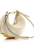 Vitello Grace Matte Mini FNDIgraphy Hobo Bag White Ice