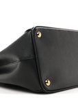 Saffiano Lux Medium Galleria Double Zip Tote Black