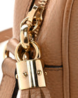 Pebbled Calfskin Small Soho Disco Bag Camelia