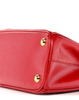 Saffiano Vernice Galleria Double Zip Tote Rosso