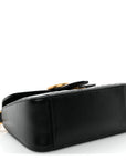 Calfskin Matelasse Mini GG Marmont Top Handle Shoulder Bag Black