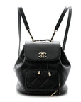 Caviar Quilted Mini Business Affinity Backpack Black