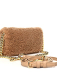 Faux Fur Calfskin Mini The Teddy J Marc Shoulder Bag Camel