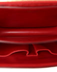 Lizard Medium Classic Box Flap Bag Ruby