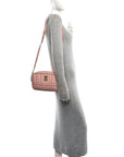 Calfskin Quilted Small Lola Camera Bag Dusty Pink