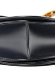 Box Calfskin Medium Classic Box Flap Bag Navy