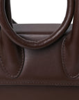 Smooth Calfskin Le Chiquito Noeud Dark Brown