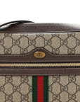 GG Supreme Monogram Web Small Ophidia Shoulder Bag Brown