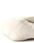 Goatskin Quilted Medium CHNL 19 Flap White