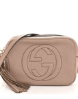 Pebbled Calfskin Small Soho Disco Bag Rose Beige