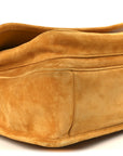 Suede Monogram Medium Niki Chain Satchel Cheddar