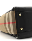 Grainy Calfskin House Check Small Canterbury Black