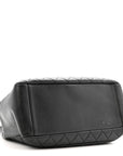 Caviar Quilted Grand Shopping Tote GST Black