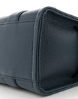 Grained Calfskin Small The Tote Bag Blue Sea