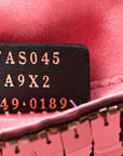 Sequin Paillettes Shiny Nappa Sex and the City Nano Maxi Buckle Baguette Charm Granata